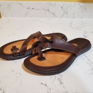 B.O.C. Born Women's toe ring Sandals Laurina Slip On Shoes  brown size 8M